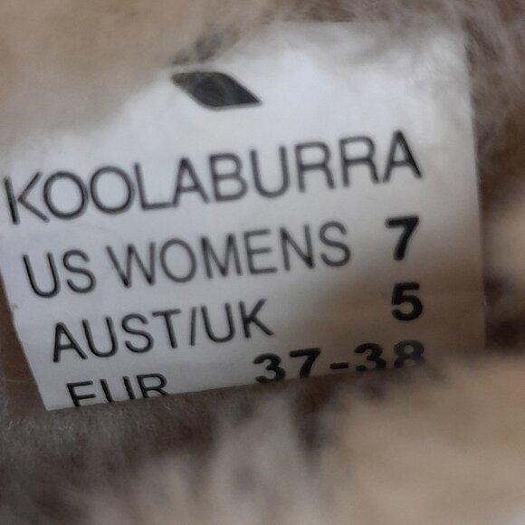 Koolaburra La Volta Deluxe Black Leather Pre Ugg Wedge Bootie Size 7 Shearling - Picture 8 of 9